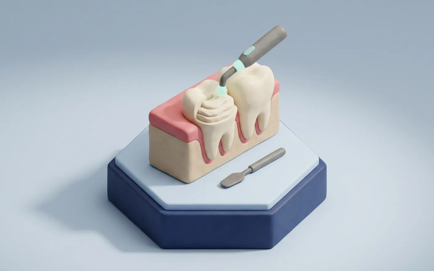 Come si ricostruisce un dente con l'otturazione? Foto dello studio di Via Tripoli.