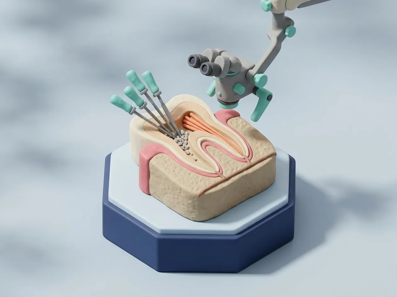 Ritrattamento canalare a Montecatini Terme: la sala con il microscopio operatorio dello studio