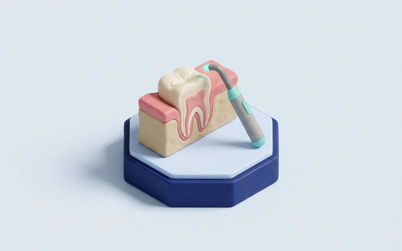 Molare permanente di un bambino osservato da vicino per valutare sigillatura denti controindicazioni